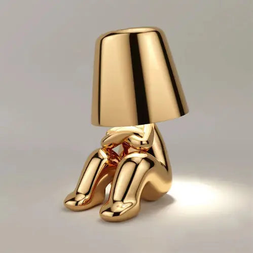 Little Shy Man Weener And Golden Man Night Lamp