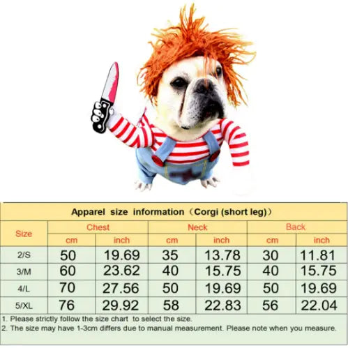 Dog/Cat Chucky Halloween Costume