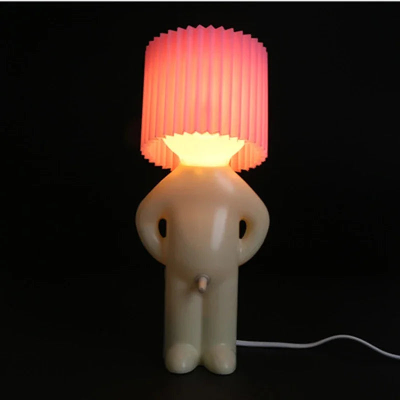 Little Shy Man Weener And Golden Man Night Lamp