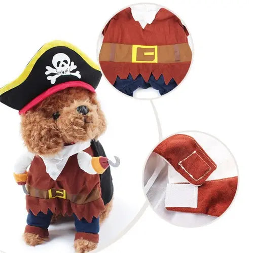 Cowboy & Pirate Cat Dog Halloween Costume