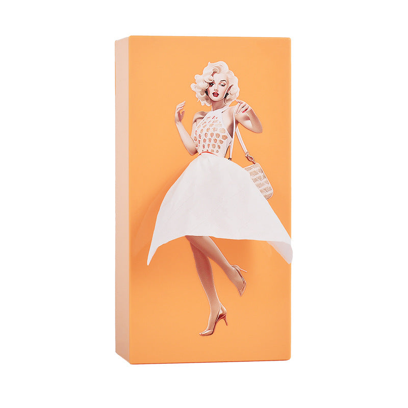 Sexy Flying Up Skirt Girl Tissue Box