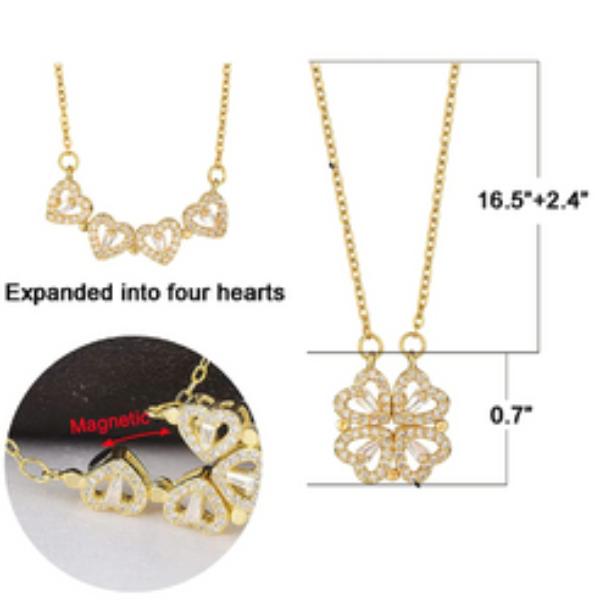 JESSE CLOVER HEART NECKLACE