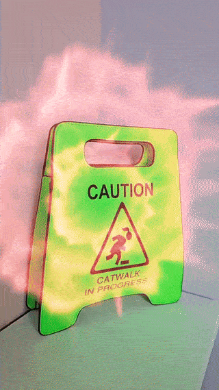 Novelty Caution Sign Tote Handbag