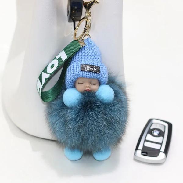 FREE GIFT Pompom Sleeping Baby Plush Keychain