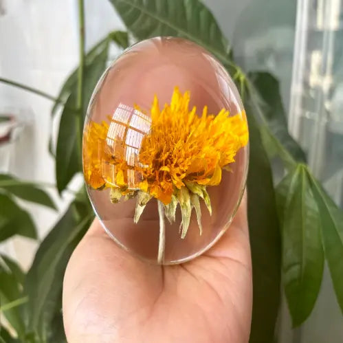 Eternal Sunflower Blooms Crystal Sphere