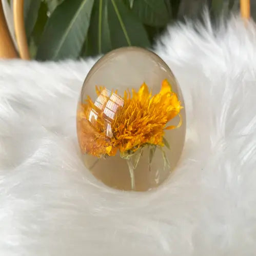 Eternal Sunflower Blooms Crystal Sphere