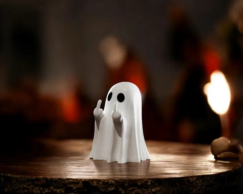 Middle Finger Ghost Statue