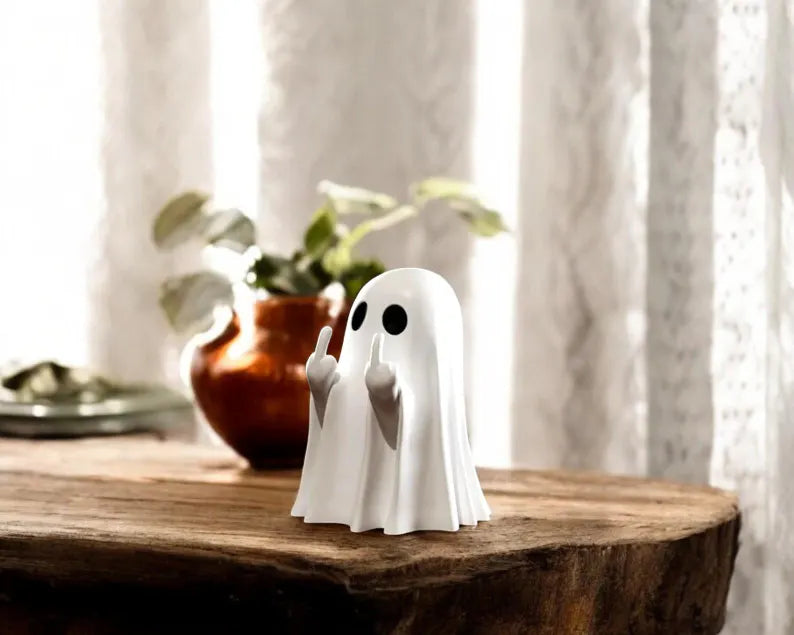 Middle Finger Ghost Statue