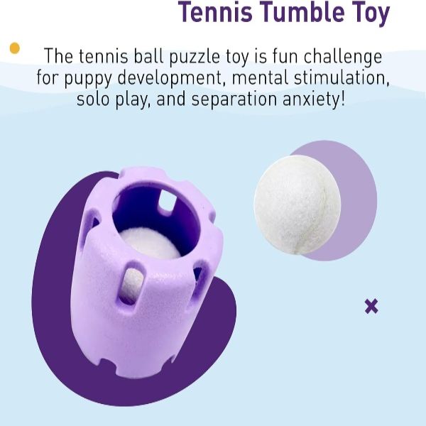 Tennis Tumble Puzzle Dog Toy – Barkermeow