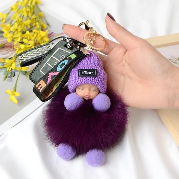 FREE GIFT Pompom Sleeping Baby Plush Keychain