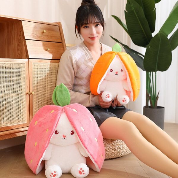 Strawberry Carrot Bunny Plush Toy
