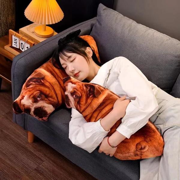 3D Dog Plush Pillow