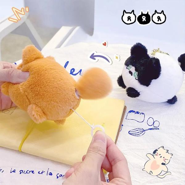 FREE GIFT ( U.P. $24.99) : Wagging Tail Cat Plush Key Chain Bag Pendant