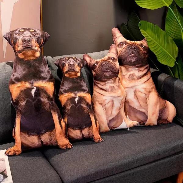 3D Dog Plush Pillow