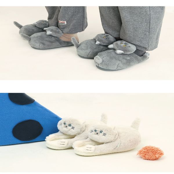 Cuddly Cat Winter Slippers