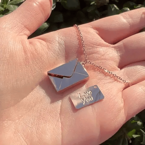 Handmade Personalized Envelope Love Letter Necklace