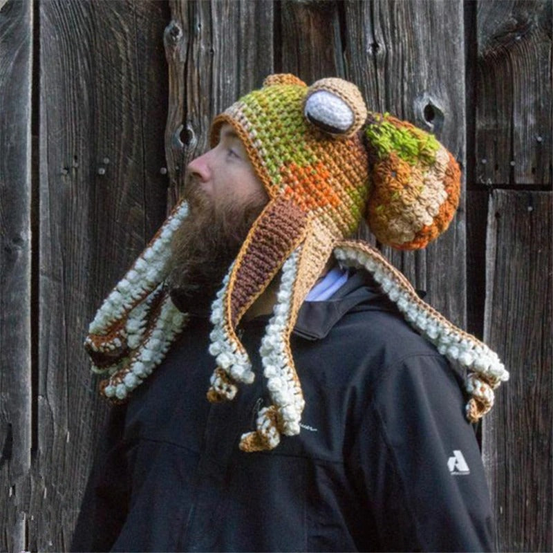 Funny Crochet Octopus & Gladiator Hat