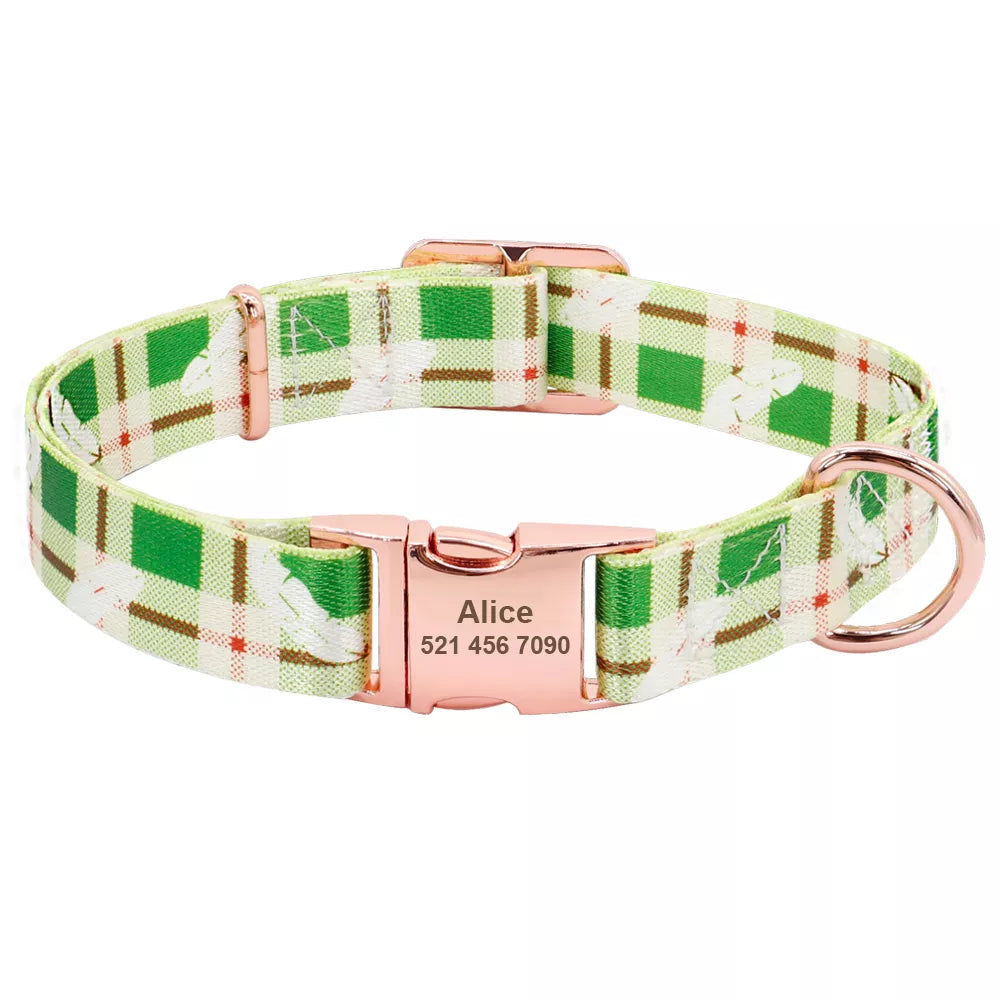 Personalized Floral Dog Collar