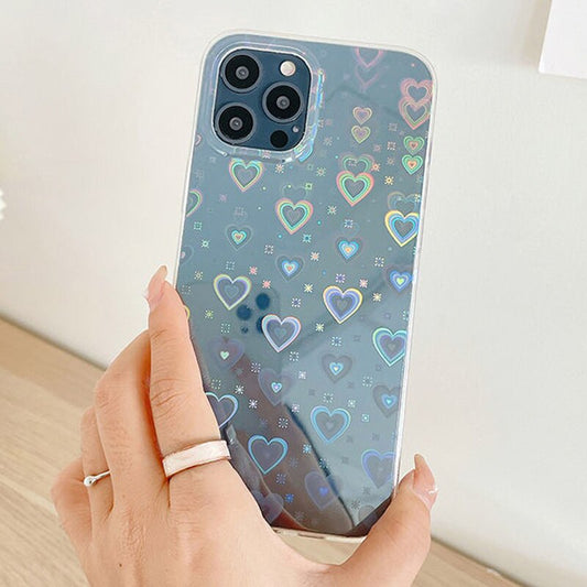 Aurora 3D Holographic Heart Phone Case