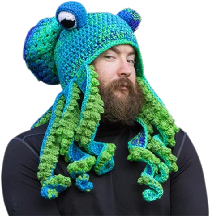 Funny Crochet Octopus & Gladiator Hat