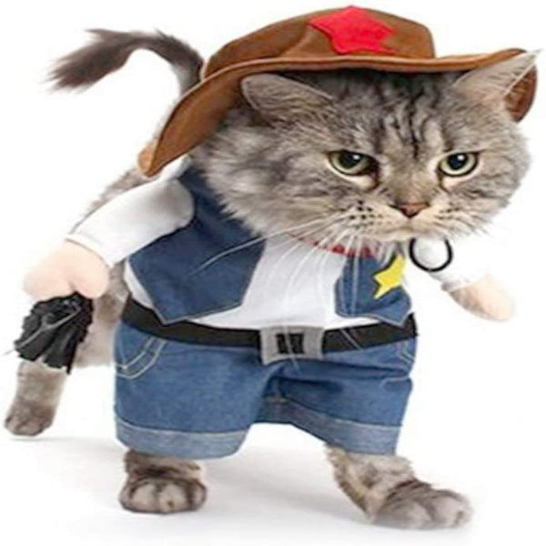 Cowboy Cat Dog Costume With Hat