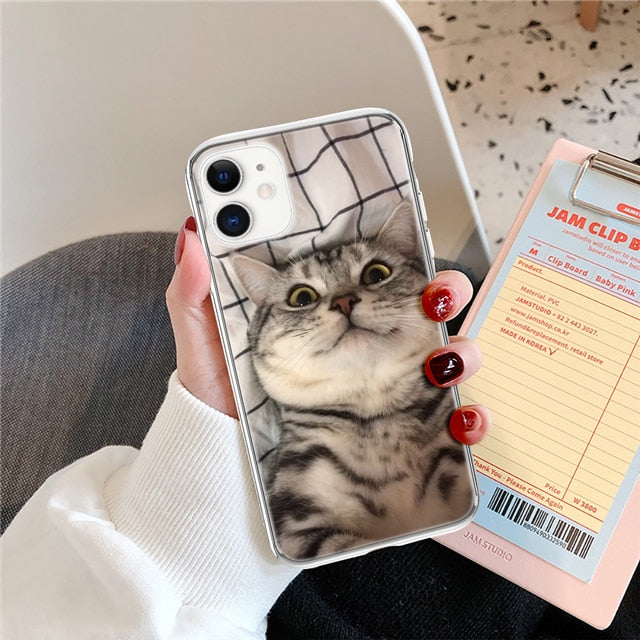 Shiba & Cat Design Phone Case