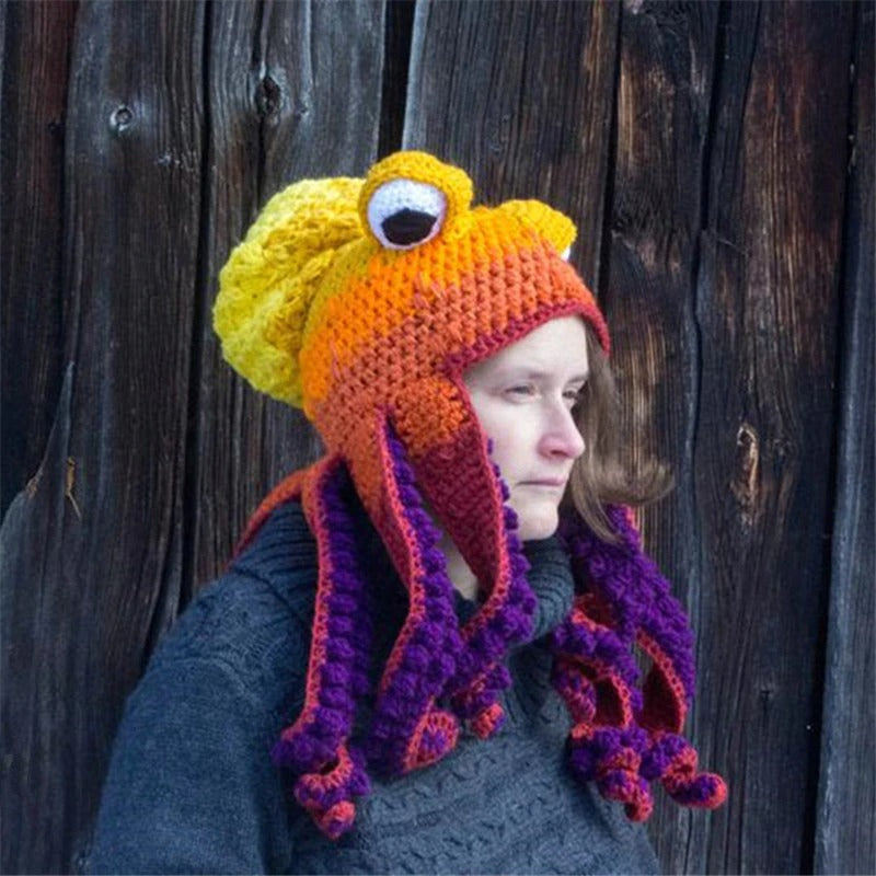 Funny Crochet Octopus & Gladiator Hat