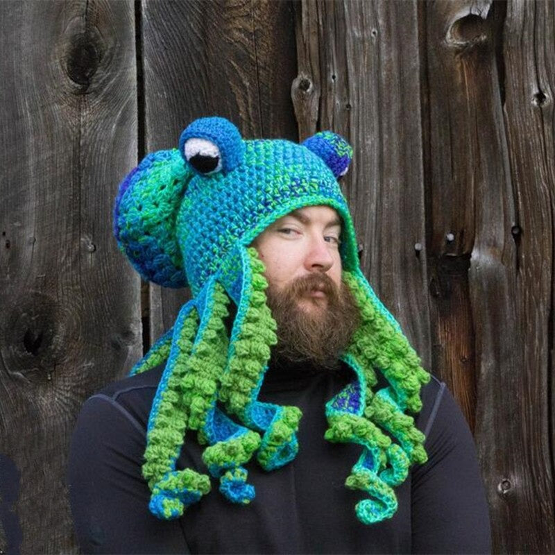 Funny Crochet Octopus & Gladiator Hat