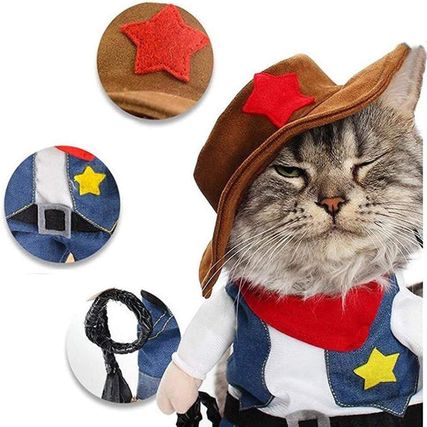 Cowboy & Pirate Cat Dog Halloween Costume