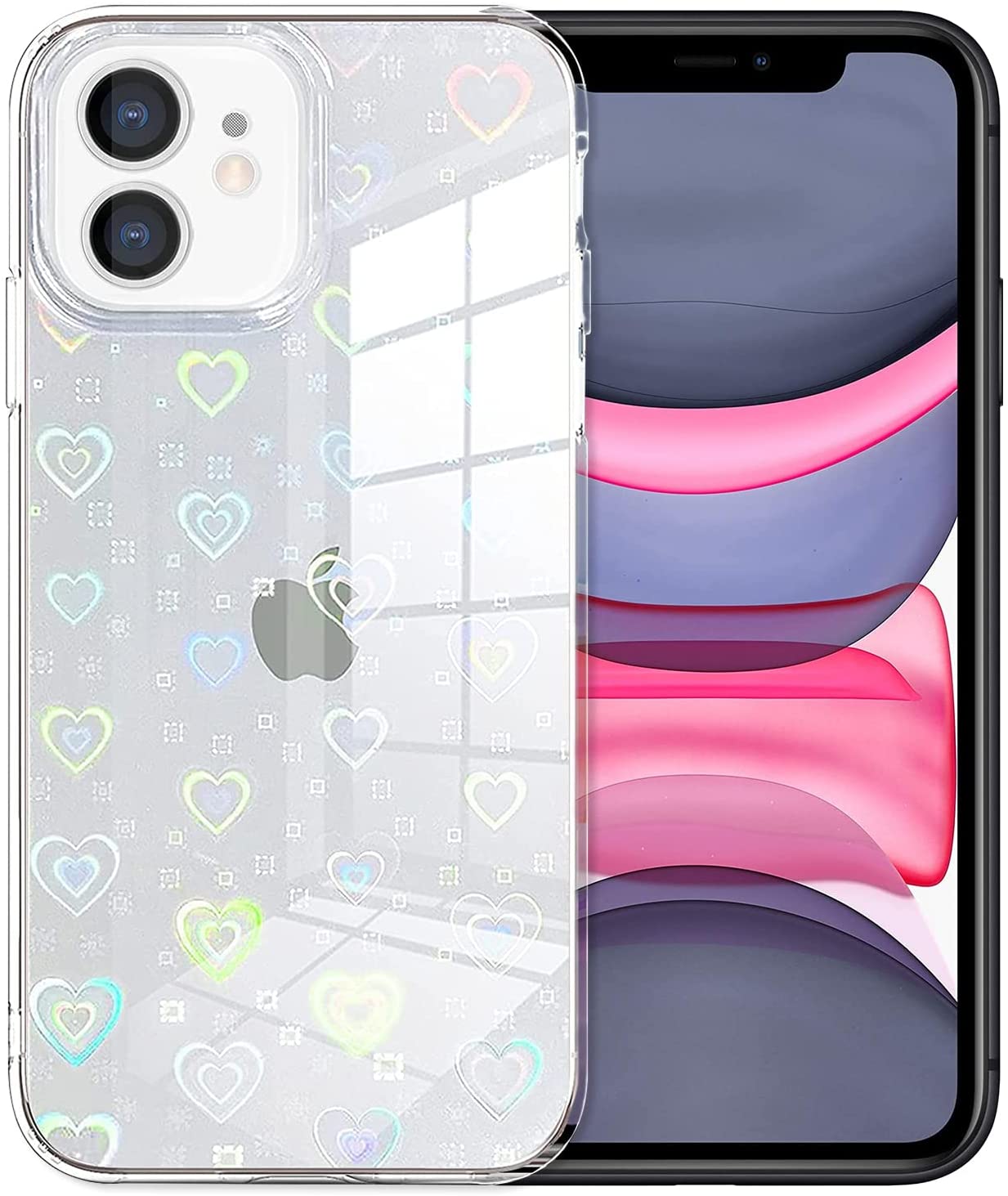 Aurora 3D Holographic Heart Phone Case