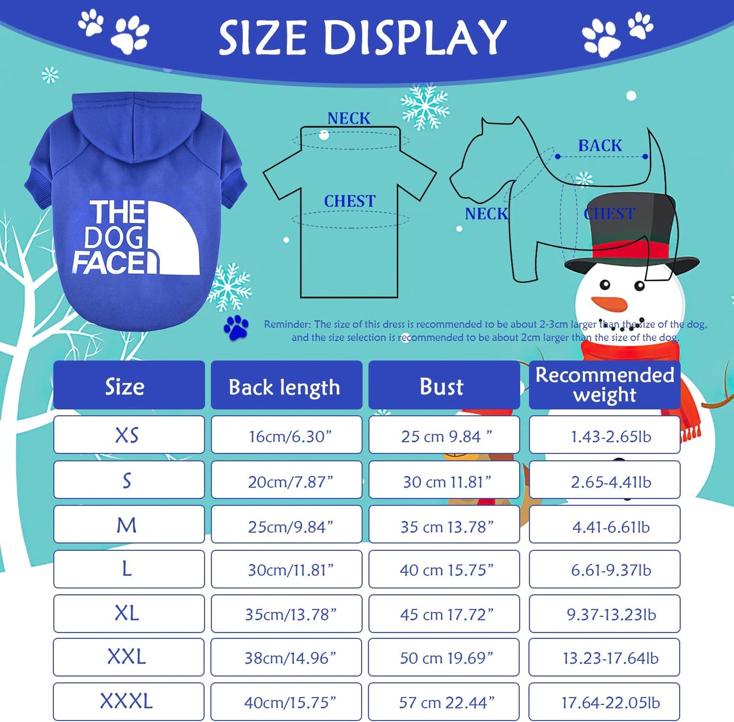 The Dog Face™ Winter Dog Hoodie