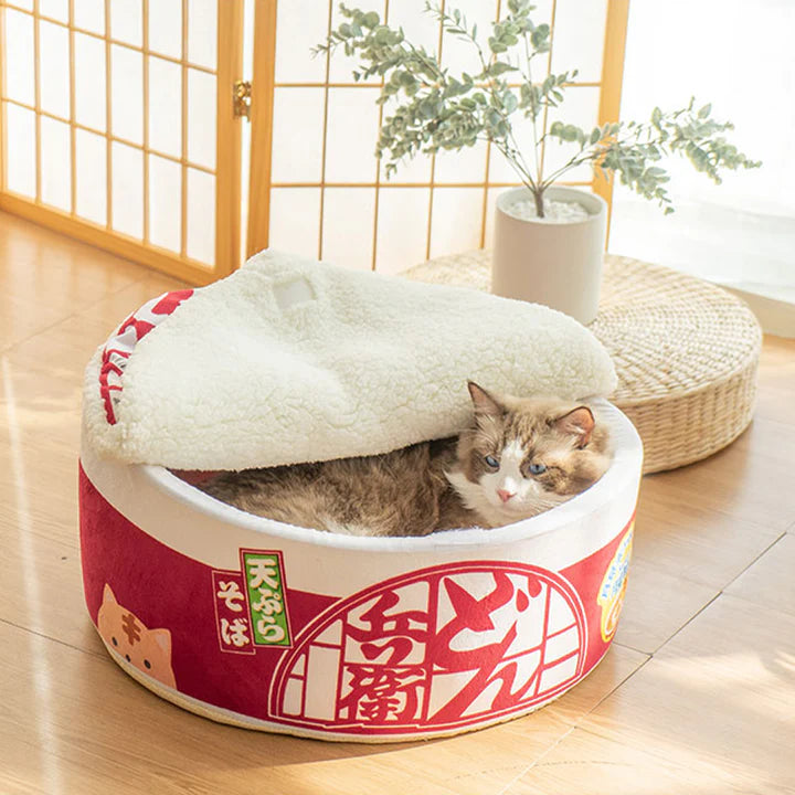 Japanese Ramen Noodle Cup Cat Bed