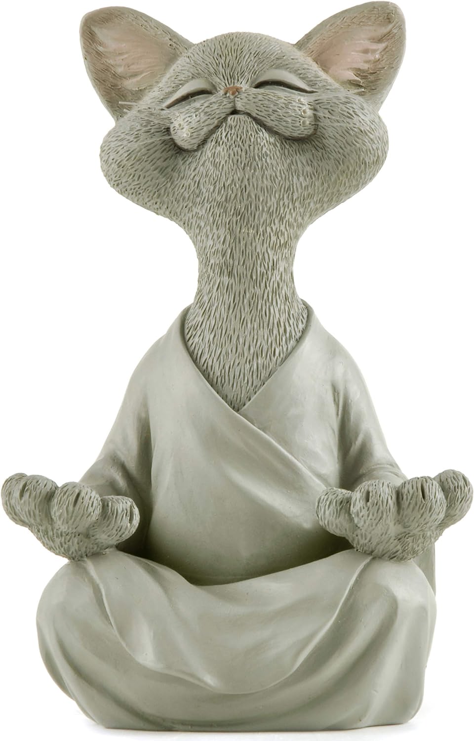 Whimsical Buddha Yoga Cat Figurine