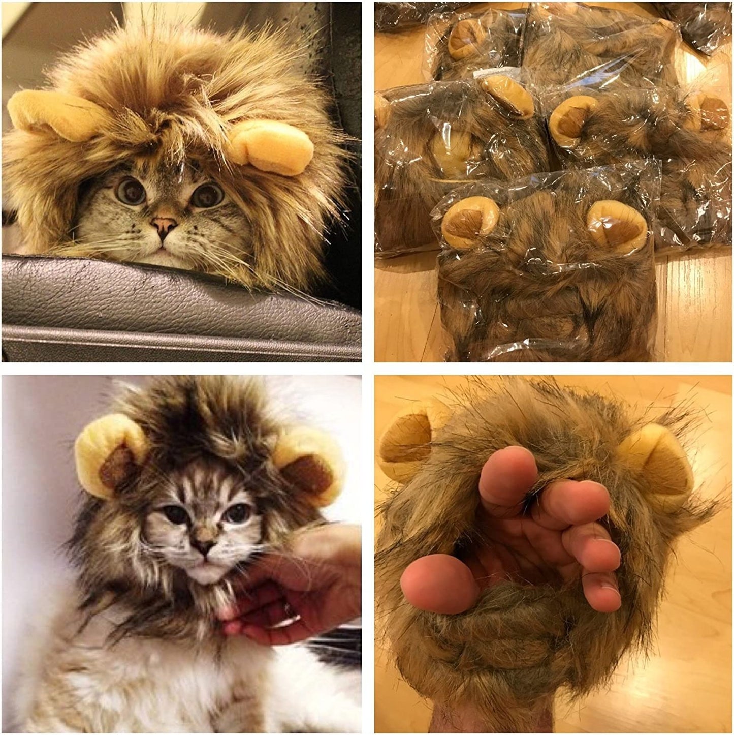 Lion Mane Cat Wigs For Halloween