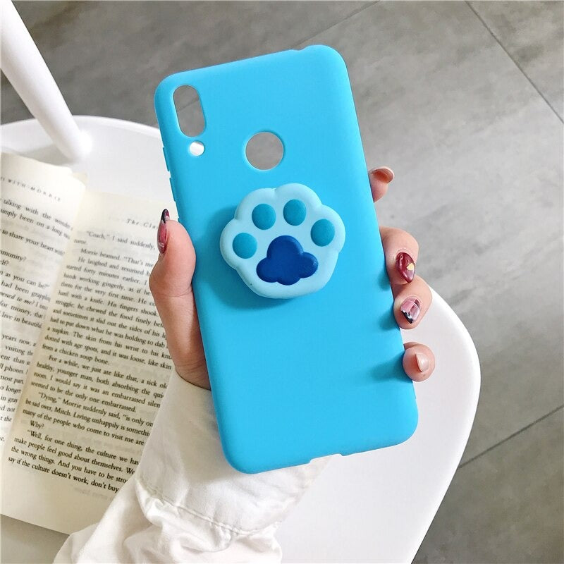 Dog Paw Prints Case With Holder Stand