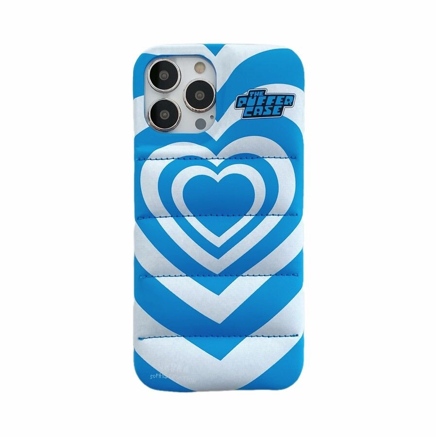 The Puffer Case Pink Blue Heart – Barkermeow