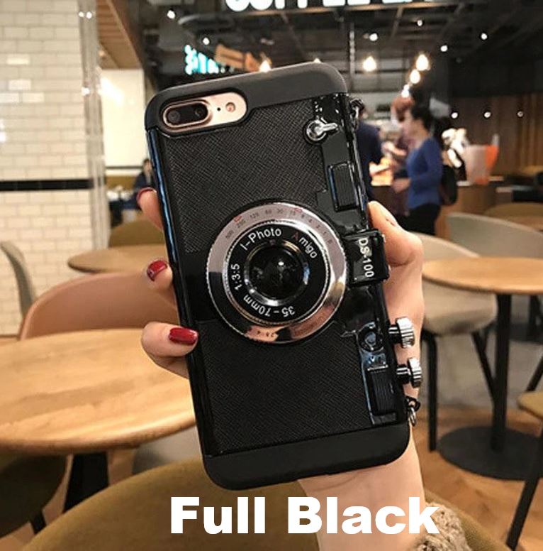 Vintage Camera Phone Case Emily in Paris 3D Vintage Camera iPhone & Samsung Case - DealbagcoFull Black / 12 Pro max