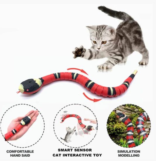 Interactive Smart Sensing Snake Cat Toy