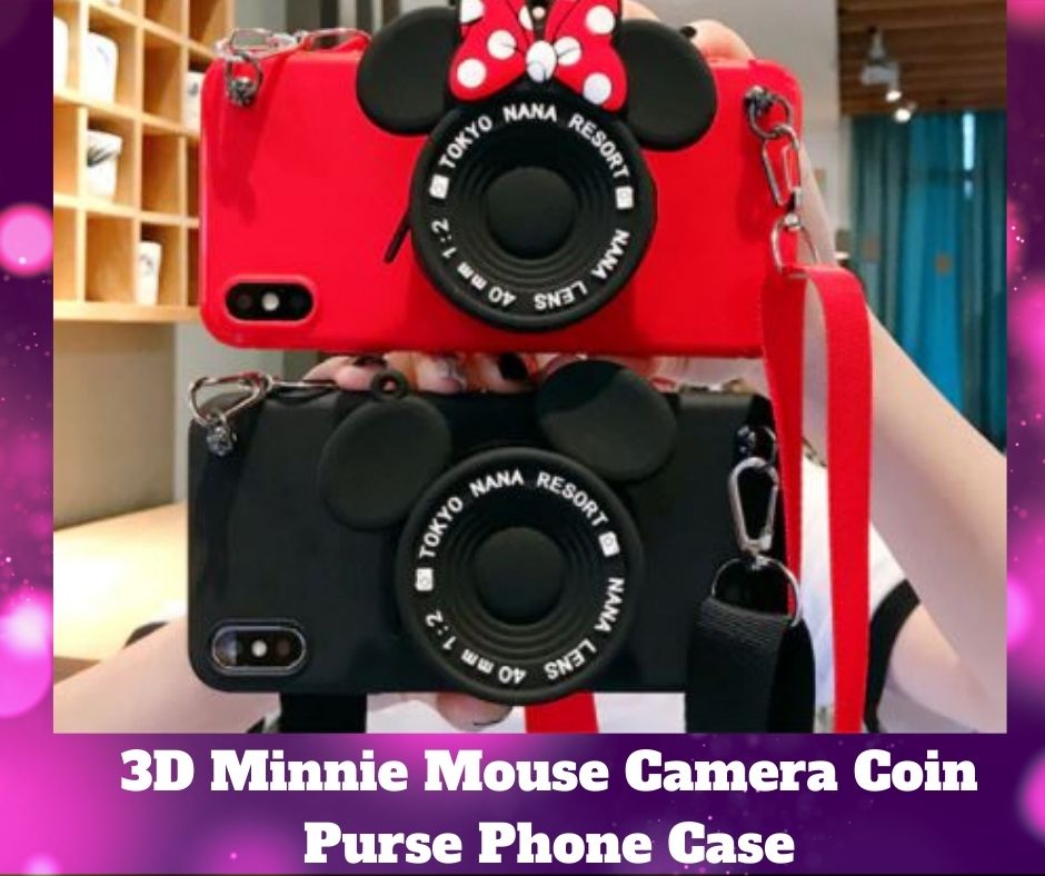 Phone Case 3D Minnie Mouse Camera Coin Purse Phone Case - Dealbagco