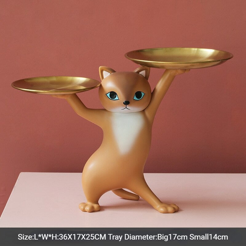 Egyptian Cat Storage Figurine