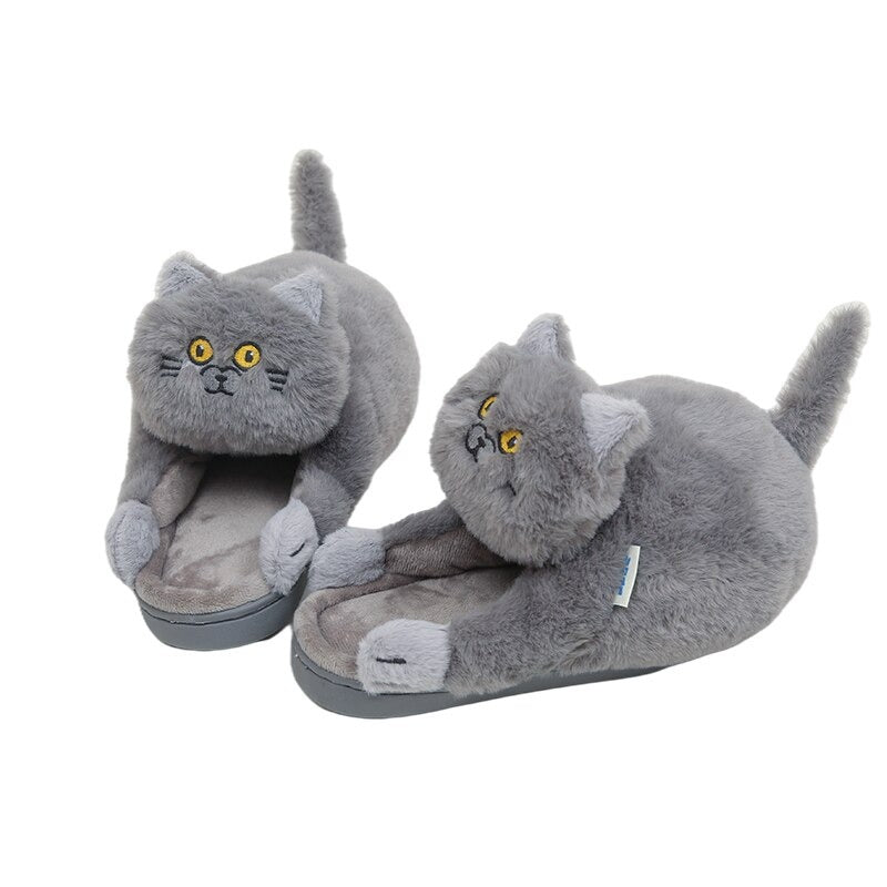 Cuddly Cat Winter Slippers