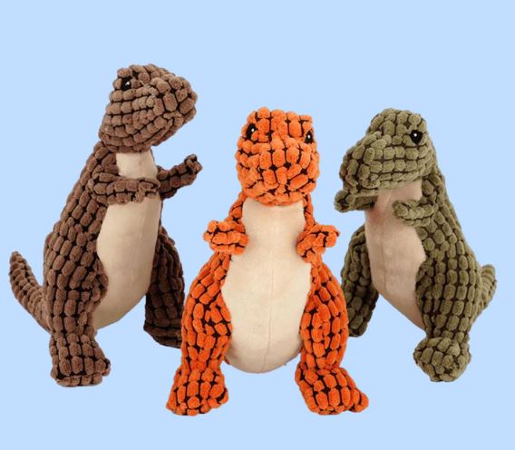 Indestructible Dino Plush Dog Chew toy