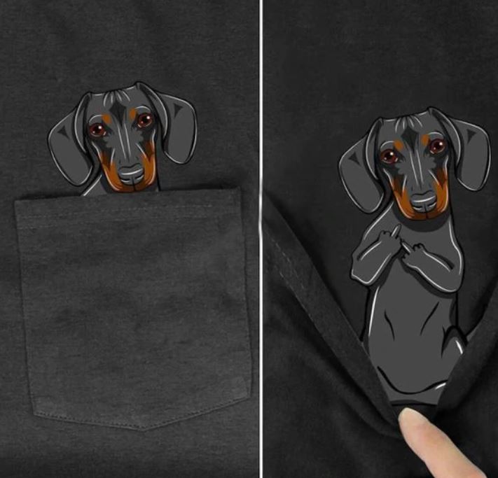 Dachshund pocket outlet tee