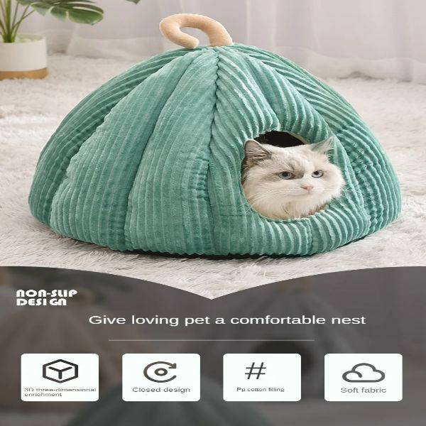 Cozy Pumpkin Cat bed