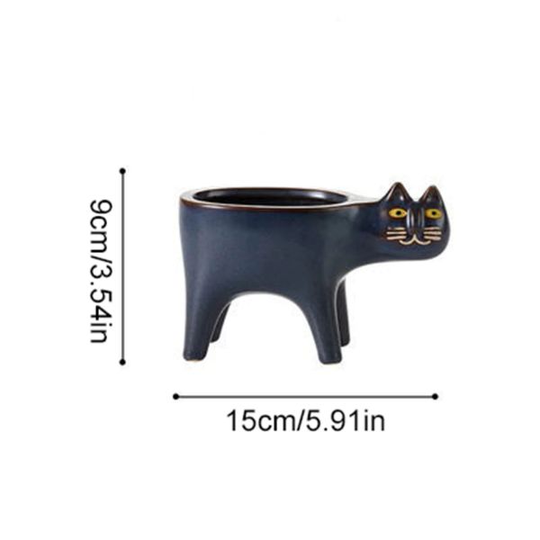 Handmade Ceramic Cat Design Planter