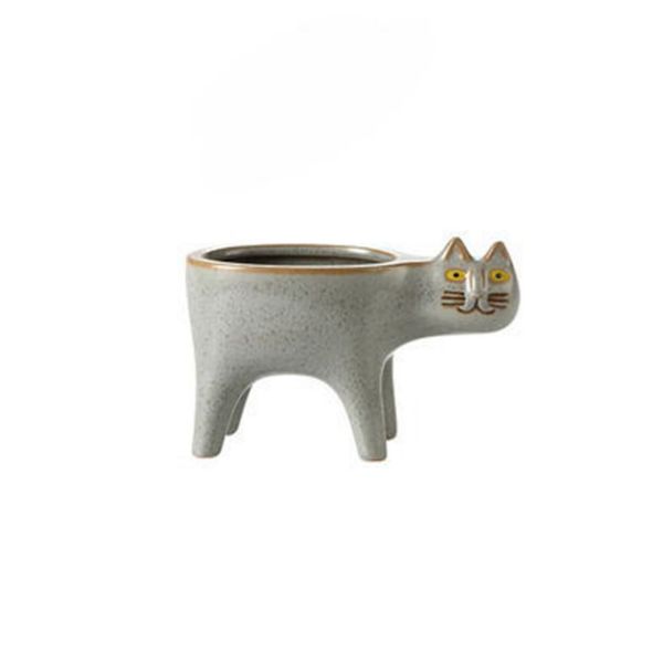 Handmade Ceramic Cat Design Planter