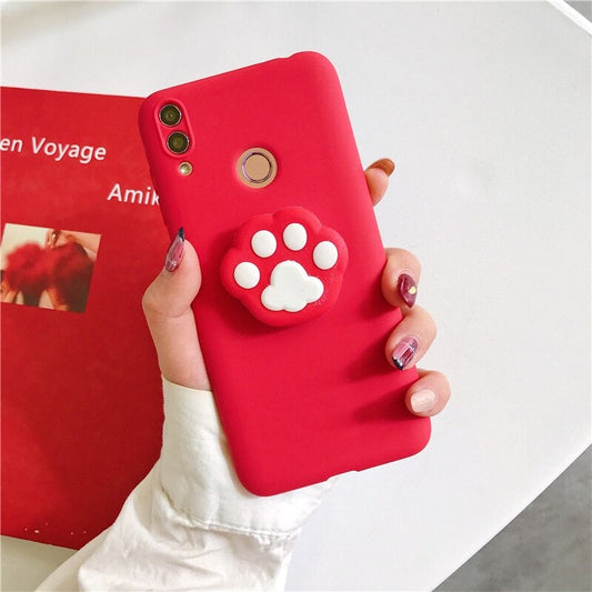 Dog Paw Prints Case With Holder Stand