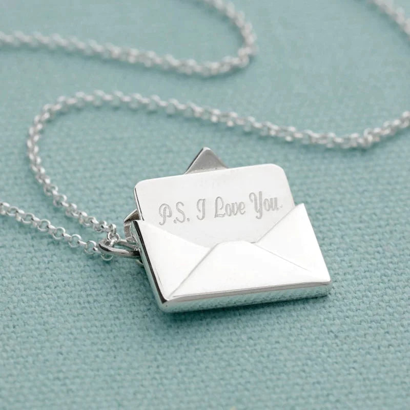 Handmade Personalized Envelope Love Letter Necklace