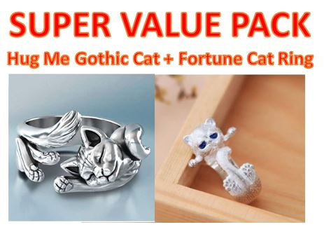 Fortune Cat, Smiley Cat & Hug Me Cat Ring