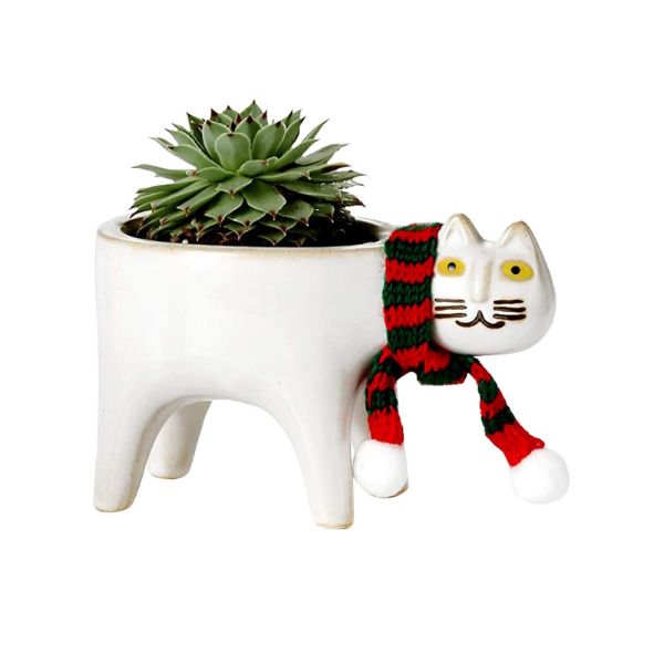 Handmade Ceramic Cat Design Planter